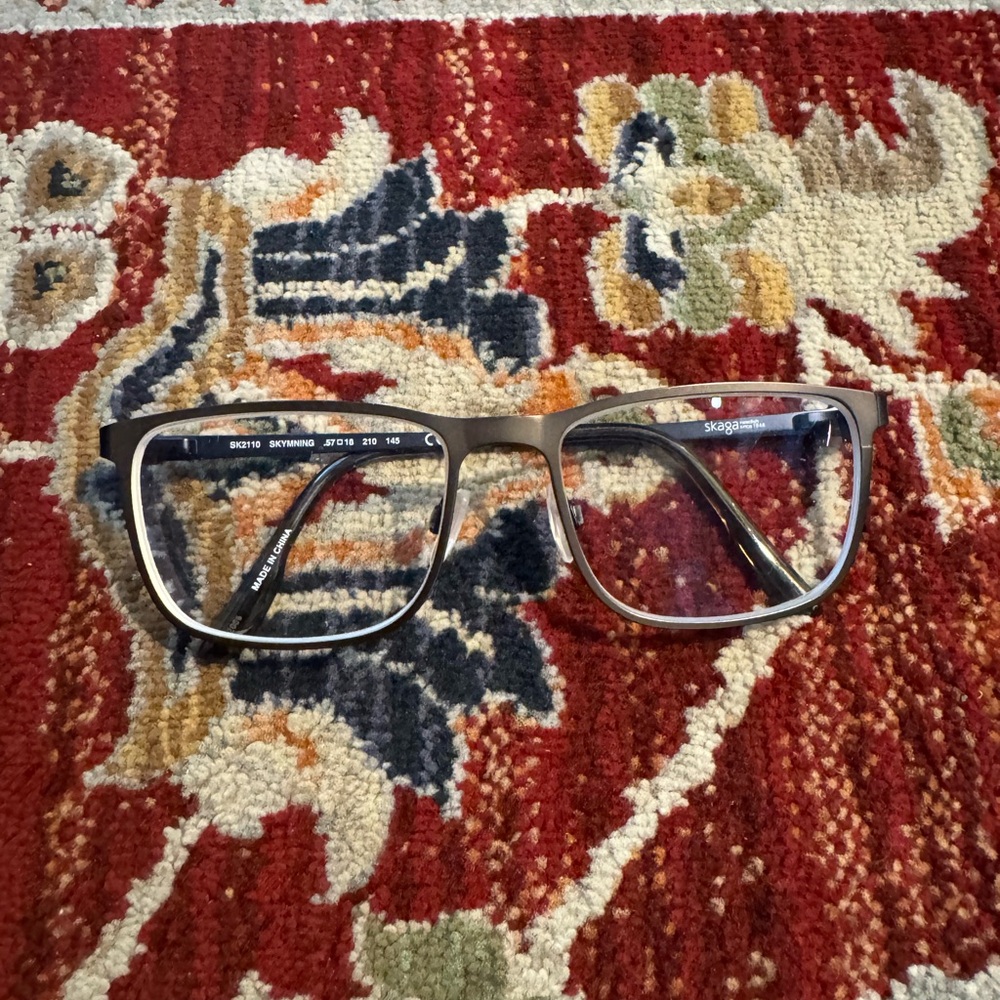 SKAGA Sweden Eyeglasses Prescription Metallic Blue & Metallic Gray Frames